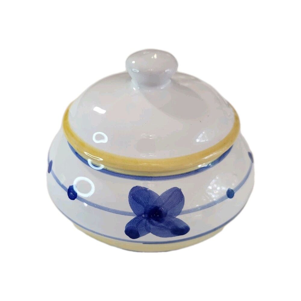 Italian Hand Painted Floral Pottery Tureen with Lid & Matching Serving Platter - Picture 15 of 16